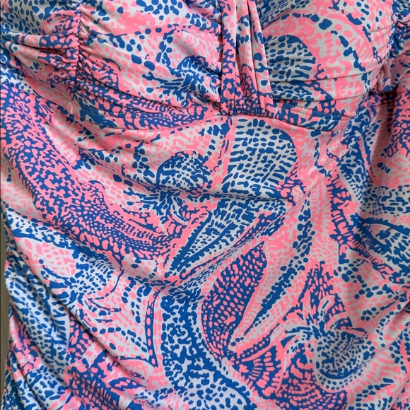 Lilly Pulitzer Carmen Ruffled Tankini Coastal Blue Maybe Gator Size 8 NWT - Picture 7 of 13